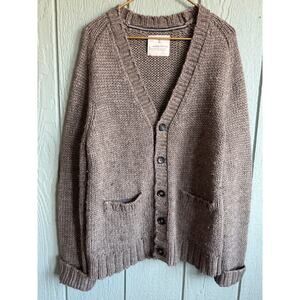 Banana Republic Heritage Brown Cardigan Alpaca Wool Blend. Large